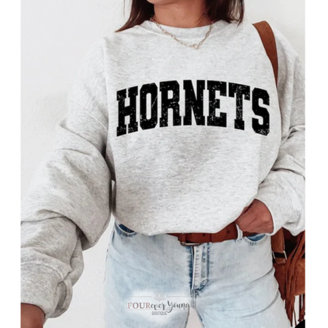 Hornets Distressed Crew Sweatshirt