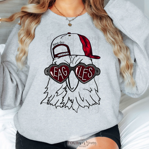 Youth Game Day Eagle Tee or Crew Sweatshirt