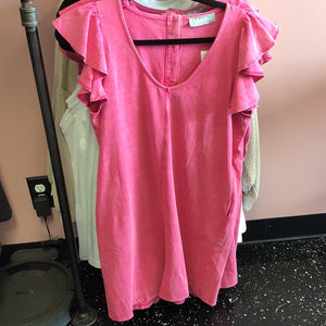 2379 Fuchsia Cotton Romper