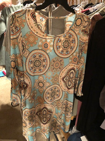 Mint Geometric Dress