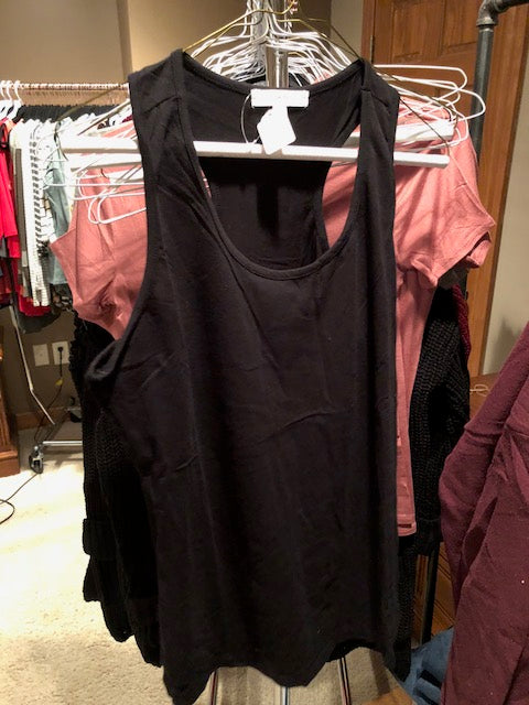 Black Racerback Tank Curvy