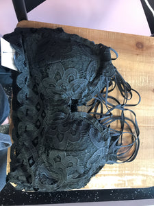 728 Charcoal Lace Bralette