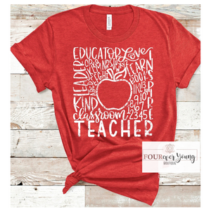 Teacher Typography Graphic Tee