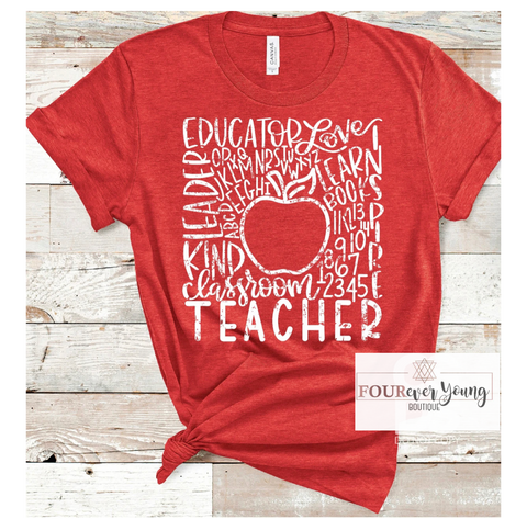 Teacher Typography Graphic Tee