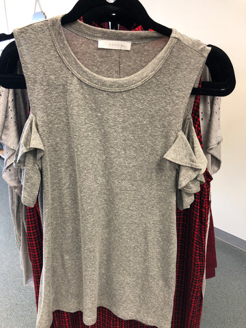 68 Olive Cold Shoulder Top