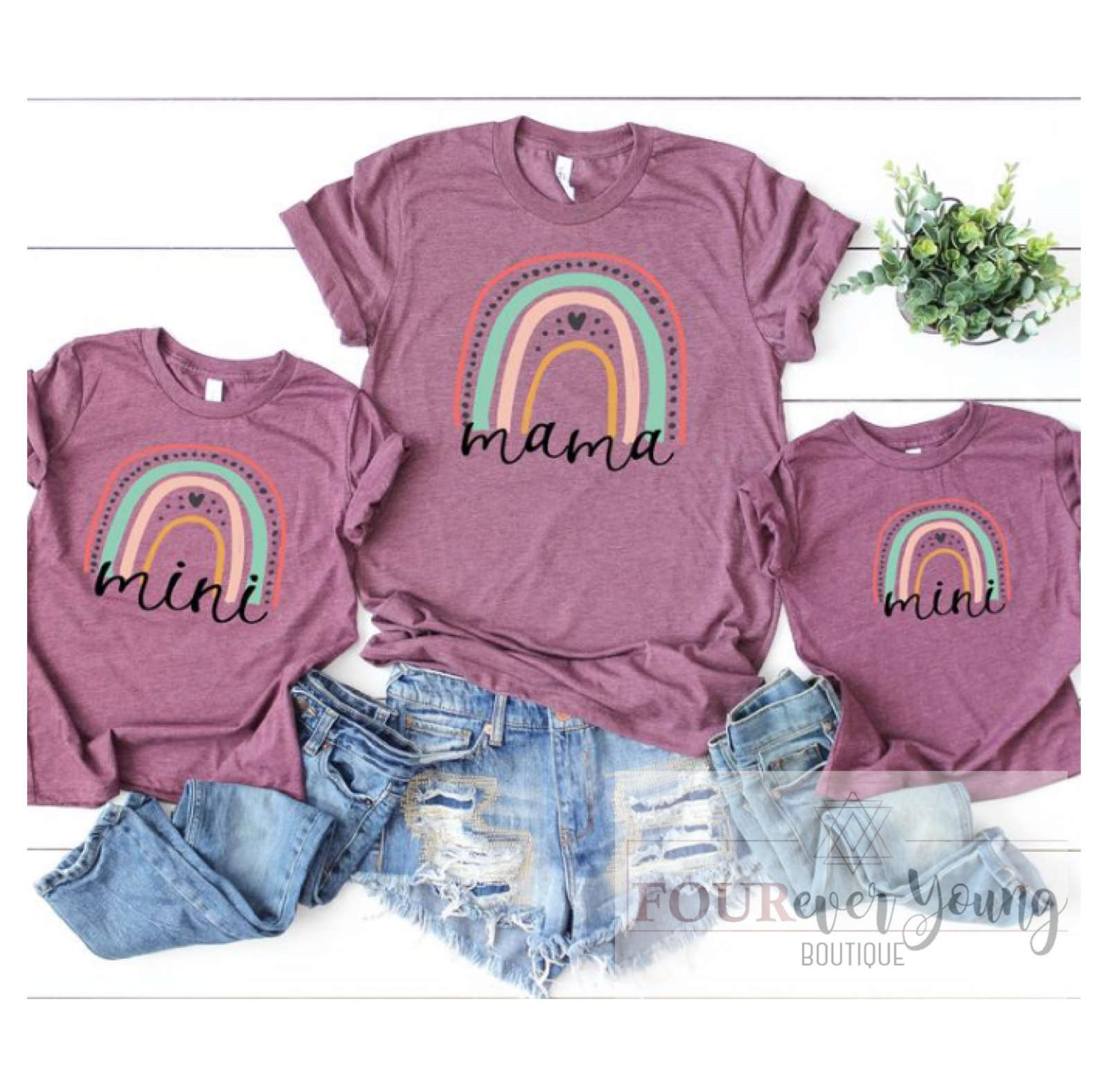 Mini (mauve) Baby Triblend Tee