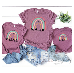 Mini (mauve) Baby Triblend Tee