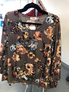 82 Olive Floral Long Sleeve