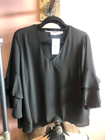 975 Black Woven Top