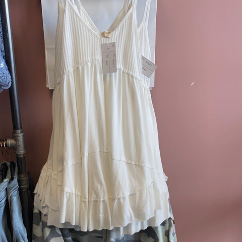 1627 White Babydoll Top