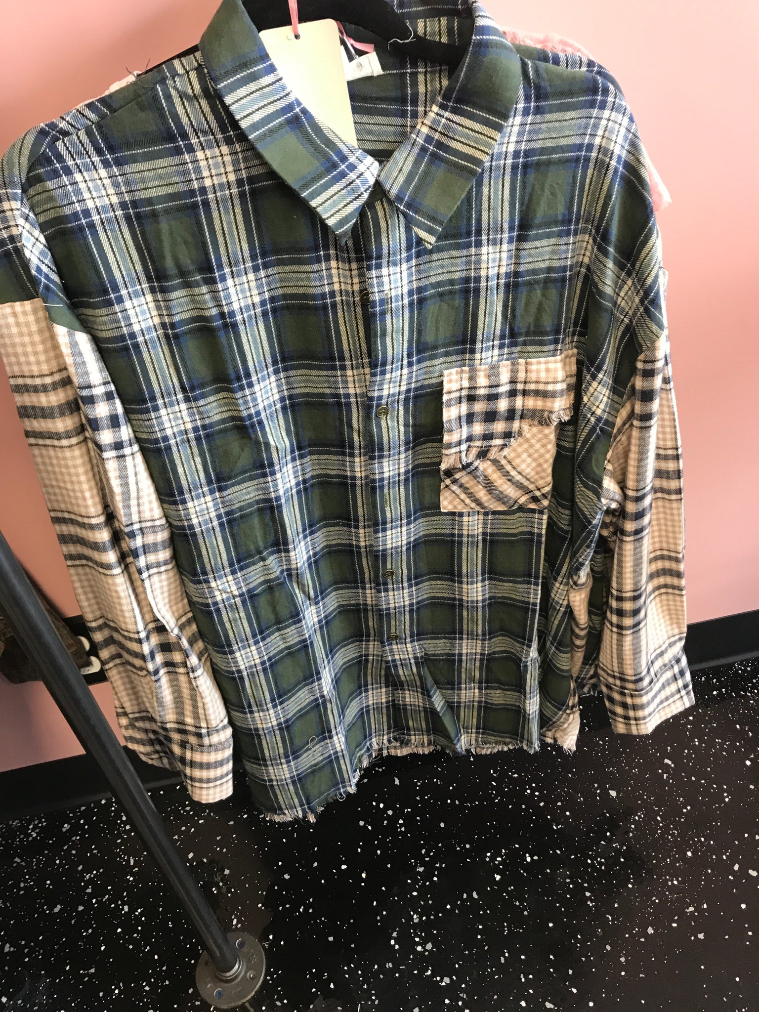 859 Olive & Cream Flannel