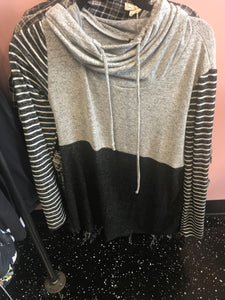 896 Heather Gray & Black Sweater