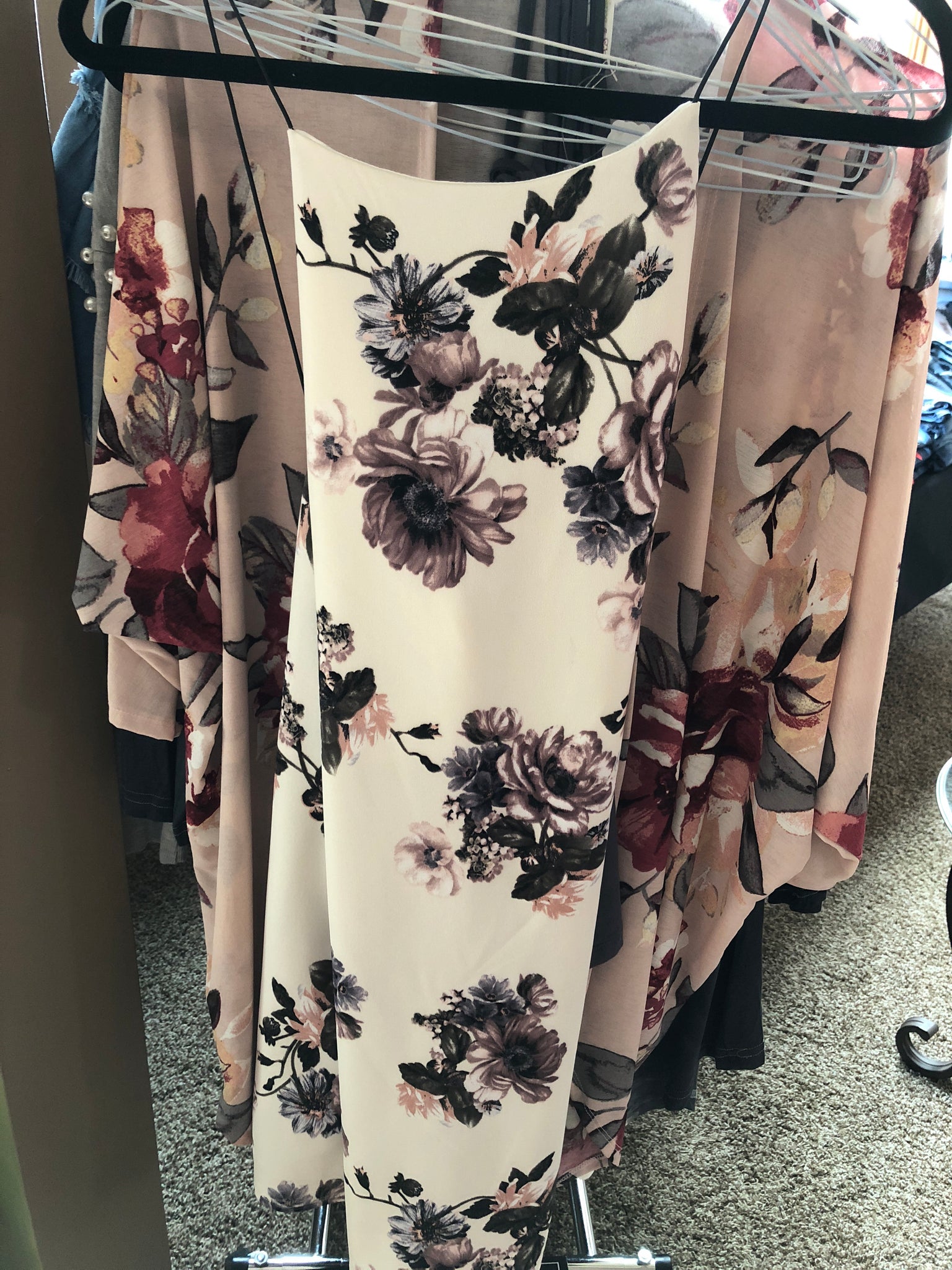 Ivory Print Body Con Dress