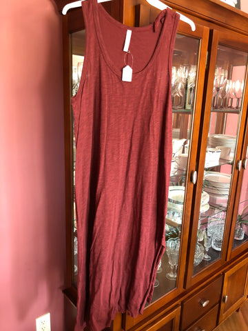 Burgundy Sleeveless Dress