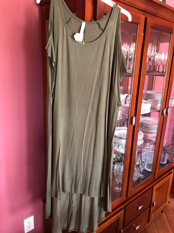 Olive Cold Shoulder Dress