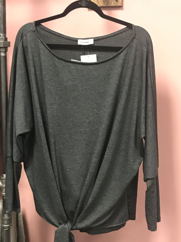 471 Charcoal Curvy Top