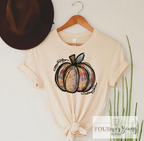 Tie Dye Pumpkin Graphic Tee