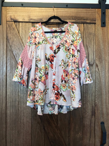 612 Floral Button Down