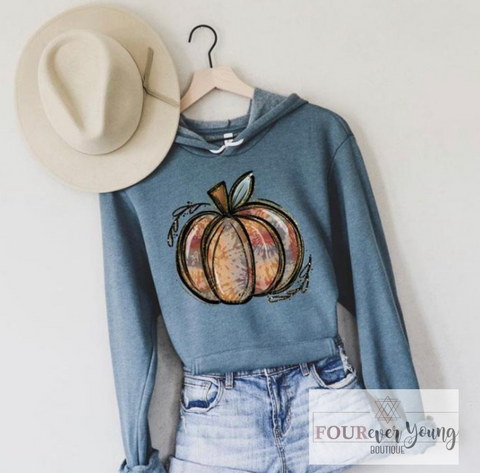 Tie Dye Pumpkin Hooded Sweatshirt
