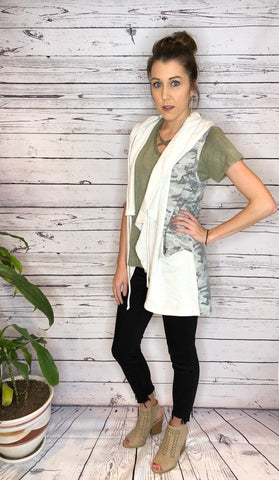 Camouflage Hoodie Vest