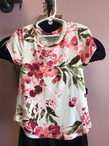 742 Girls Floral Tee