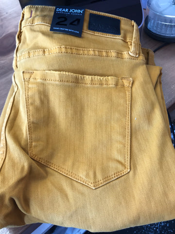 872 Mustard Dear John Pant