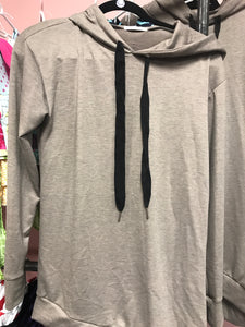 223 Mocha sweatshirt with black strings