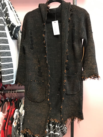 405 Black & Rust Cardigan