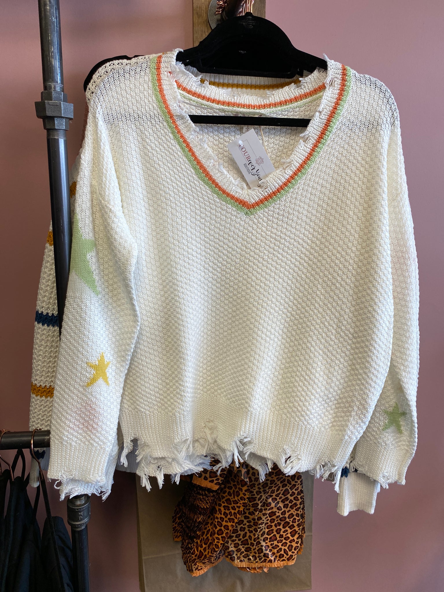 1115 Star neck sweater