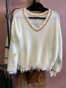 1115 Star neck sweater
