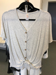 Light Grey Waffle Button Down