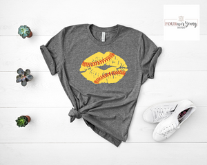 Softball Lips Graphic Tee