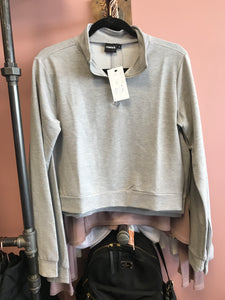 790 Gray Crop W/Half Zip