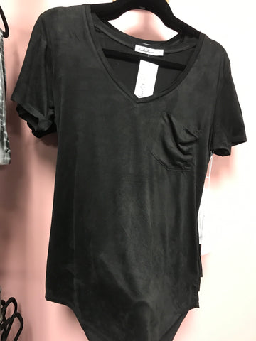 909 Black Suede T-shirt