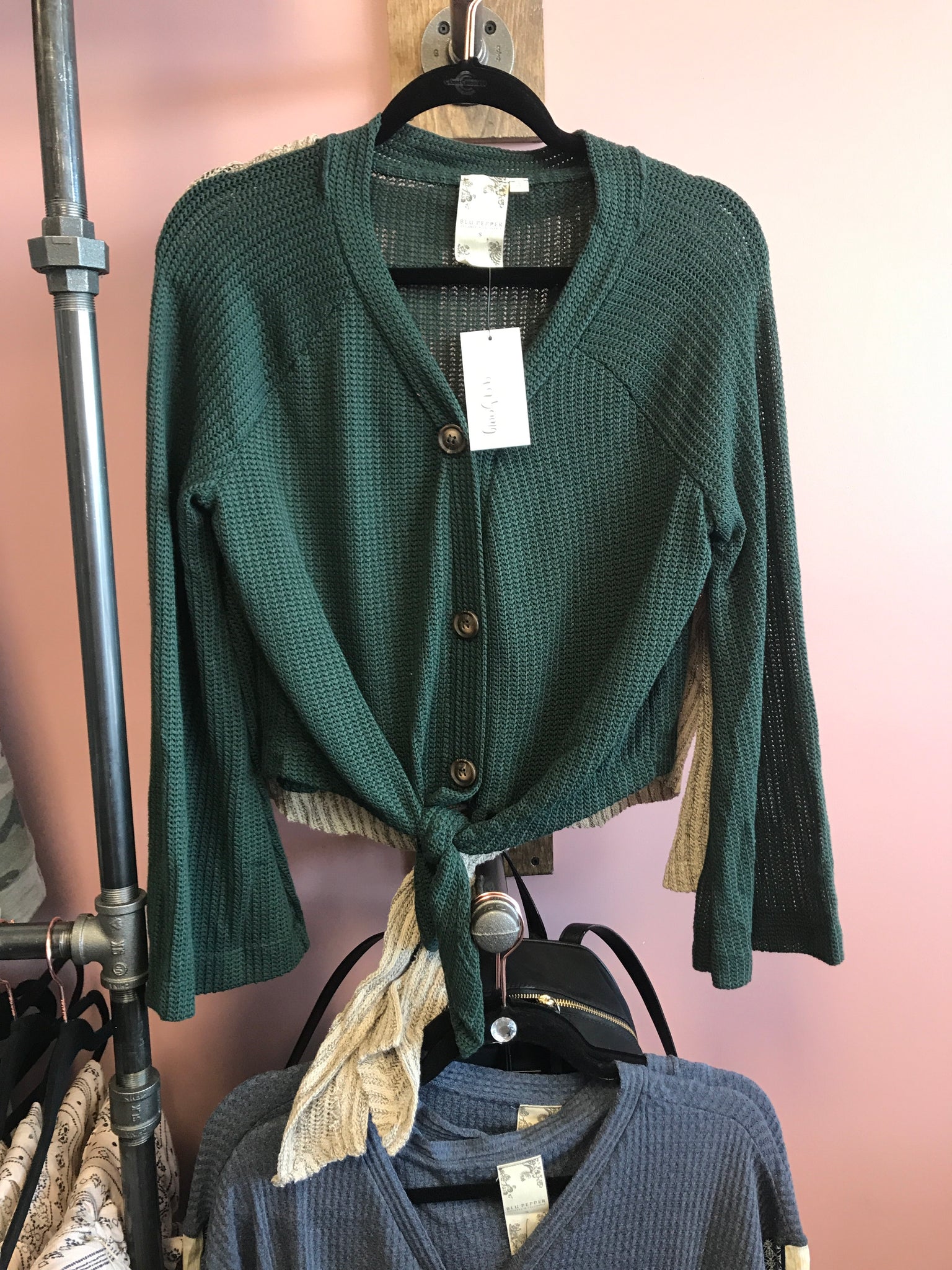747 Forest Green Button Down W/Tie