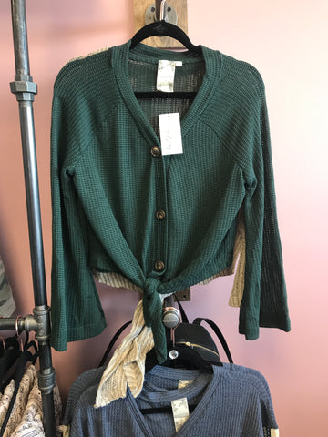 747 Forest Green Button Down W/Tie