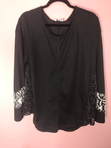 Black Waffle Long Sleeve
