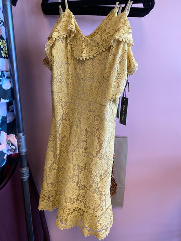 1189 Mustard Lace Dress