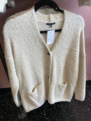 951 Cream Sherpa Cardigan