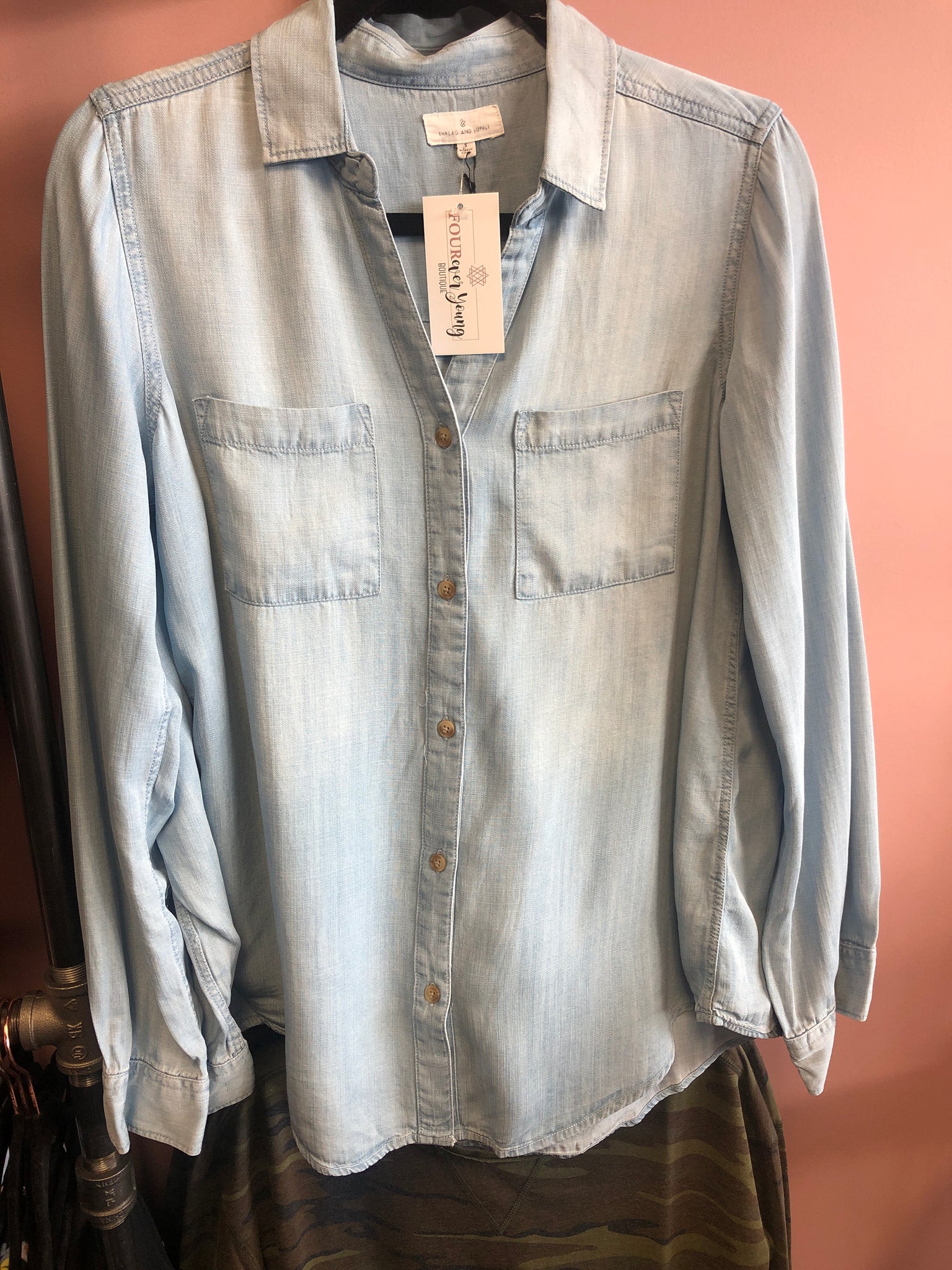 979 Denim Grey Wash Ginger Denim Shirt
