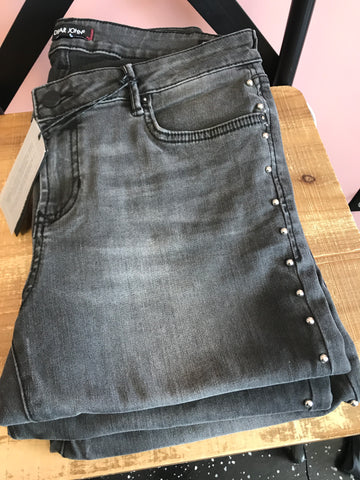 873 Black studded Dear John Pant