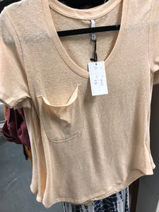 429 Yellow Cream Basic Tee