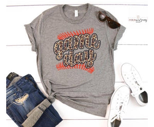 Game Day Leopard Graphic Tee