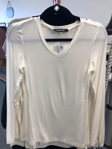 144 White/Beige Basic Long Sleeve