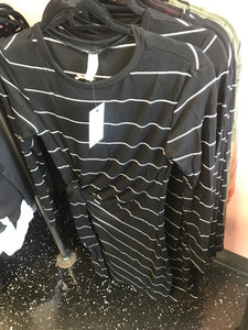 814 Black & White Dress W/Side Tie