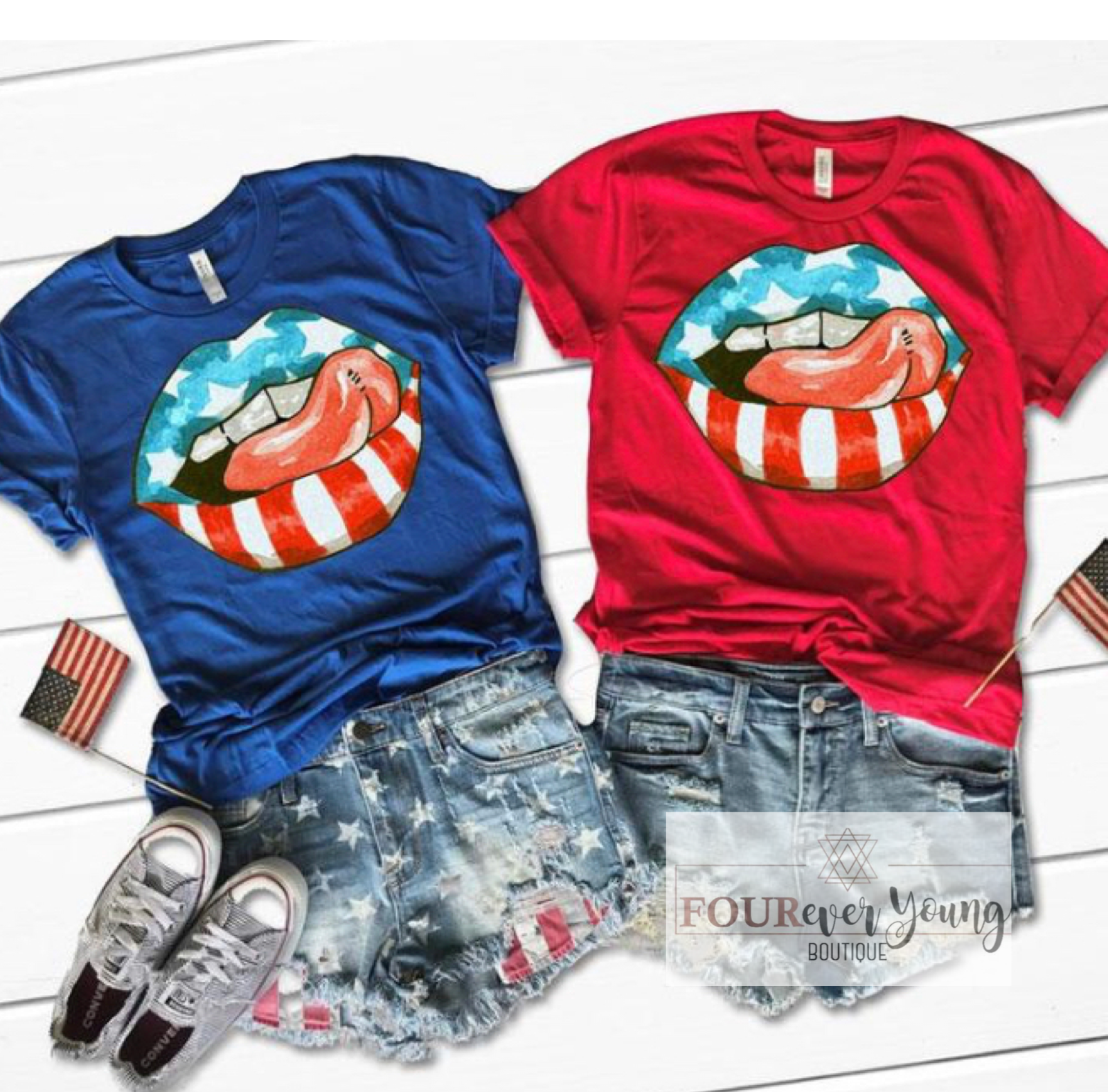 Patriotic Lips Graphic Tee