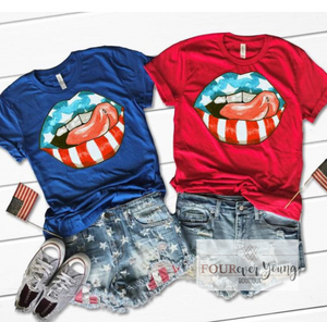 Patriotic Lips Graphic Tee