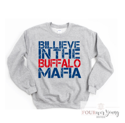Billieve in the Buffalo Crew Sweatshirt