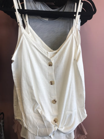 709 White Strap Top
