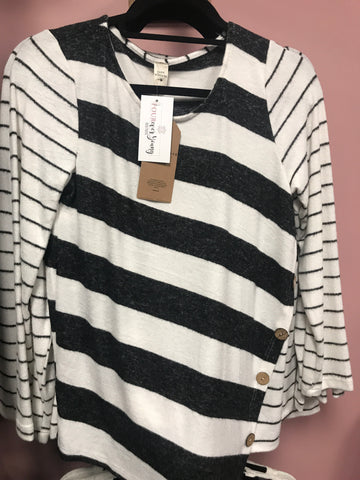 867 Black and White Side Button